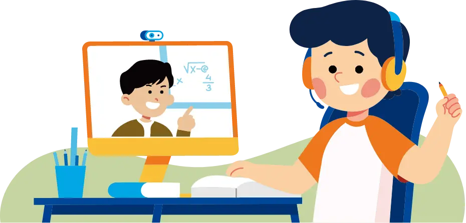 イラスト：家庭学習支援の様子